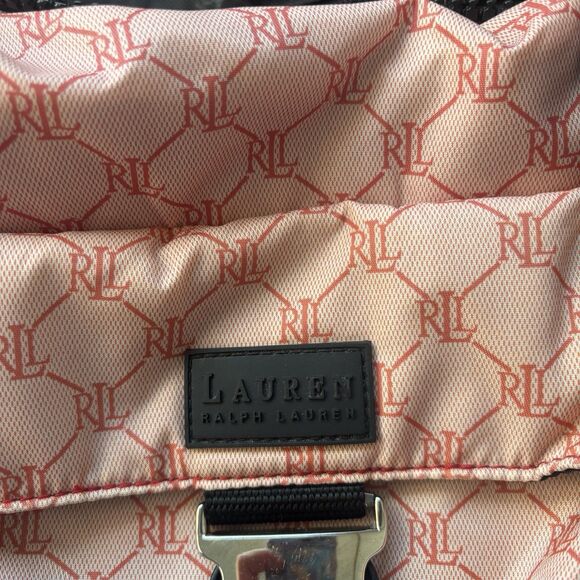 Pink Designer Ralph Lauren Weekender Overnight Signature Nylon Duffel Bag Logo - Picture 4 of 13